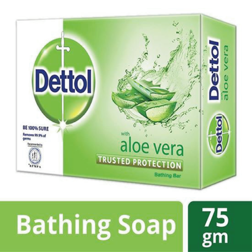 Picture of Dettol Aloe Vera Bathing Bar Soap 75 gm