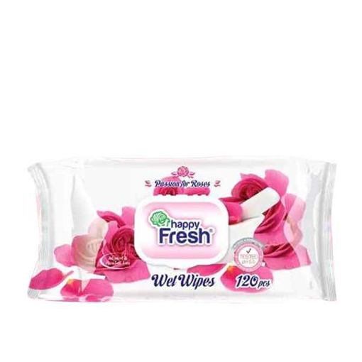 Picture of Happy Fresh (Rose) Wet Wipes 120 pcs