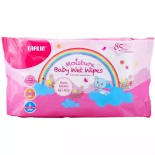 Picture of Farlin Baby Moisture Anti Rash Wet Wipes Pink (DT-006A) 85 pcs