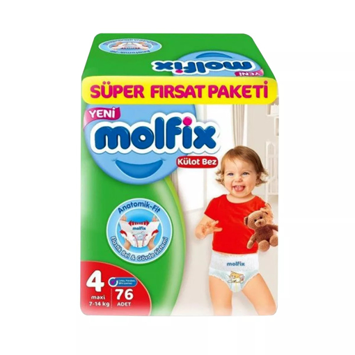 Picture of Molfix Baby Diaper Pants Super Pack Maxi 9-14 kg 76 pcs