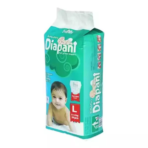 Picture of Bashundhara Baby Pant Diaper L 9-14 kg 34 pcs