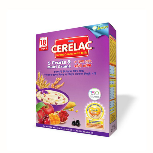 Picture of Nestlé Cerelac 5 Fruits & Multi Grains (18 months +) BIB 350 gm