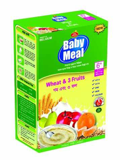 Picture of Baby Meal Infant Milk Wheat & 3 Fruits Cereal BIB (From 6 Months) 350 gm