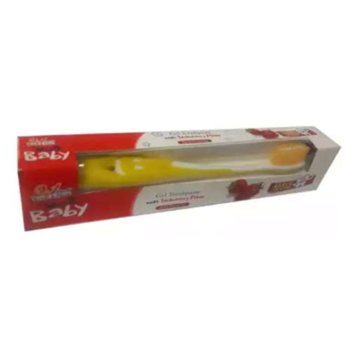 Picture of Meril Baby Gel Toothpaste & Brush (Orange) 45 gm combo