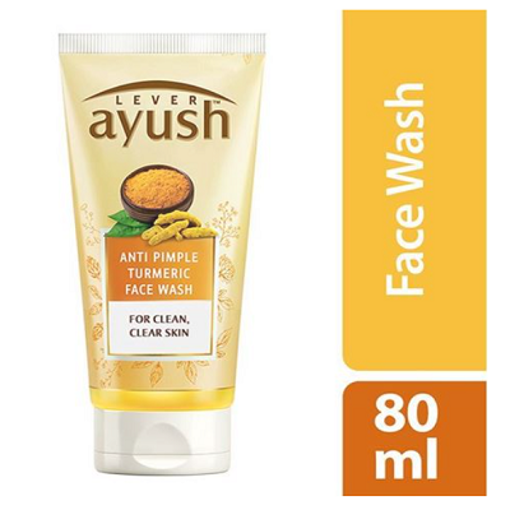 Picture of Lever Ayush Facewash Anti Pimple Turmeric 80 ml