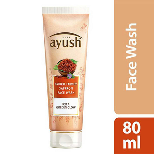 Picture of LEVER AYUSH FACE WASH NATURAL FAIRNESS SAFFRON 80 ML