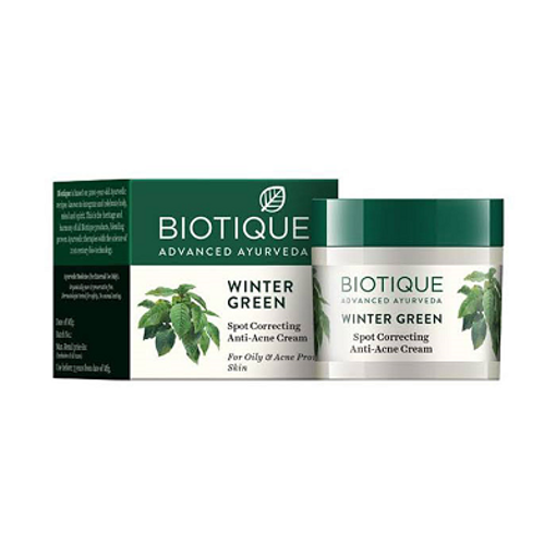 Picture of Biotique Bio Winter Green Spot Correcting Anti Acne Cream for Oily & Acne Prone Skin 15 gm