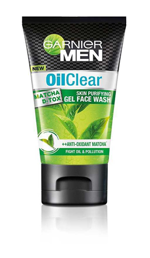 Picture of Garnier Men Oil Clear Matcha D-Tox Gel Face Wash 100 gm